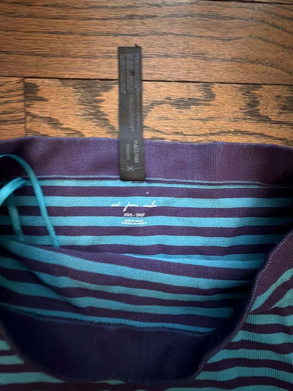 Out From Under Blue and Purple Striped Seamless Tube Top